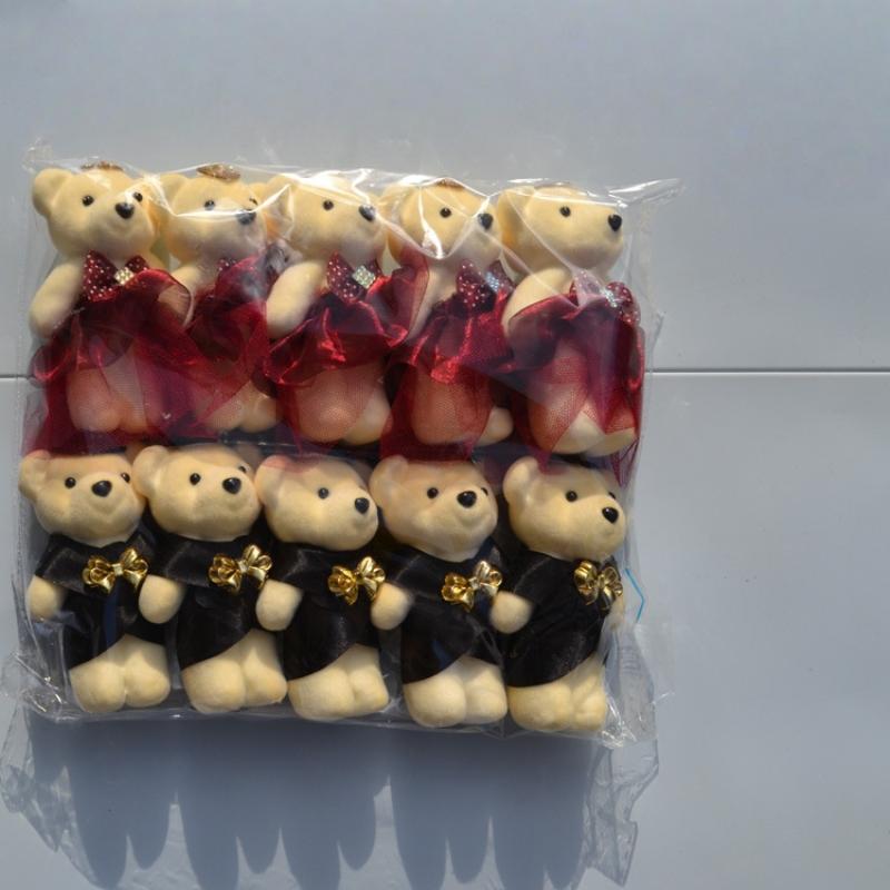 10Pcs Couple Foam Bear Wedding Valentine'S Day Decoration Cute Cartoon Small Bear Birthday Flower Bouquet Packaging Materials