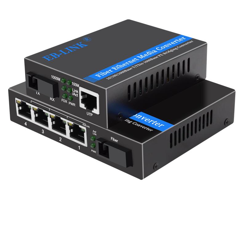 EB-LINK Gigabit Fiber Optic Transceiver Media Converter SC Interface