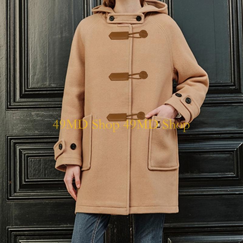 49MD 3pack Windbreaker Coat Button Children's Horn Leather Buckles Buttons for Versatiles Fashion Applications