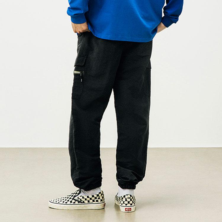 Vans Multi-Pocket Drawstring Woven Cargo Pants Men pants Black VN0A5EAZBLK