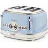 Vintage 4-slice Toaster - Ariete - 6-position Thermostat - Defrost, Reheat, and Toast Functions