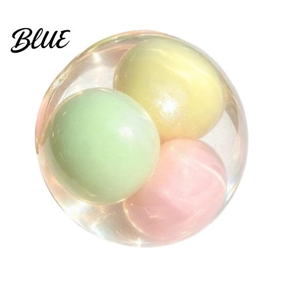Hand Exerciser Squeezing Toy Layered Crunchy Squeeze Ball, Rainbow Stress Relief Fidget for Desk, Soft Rubber Desktop Toys Sensory Ball Adults