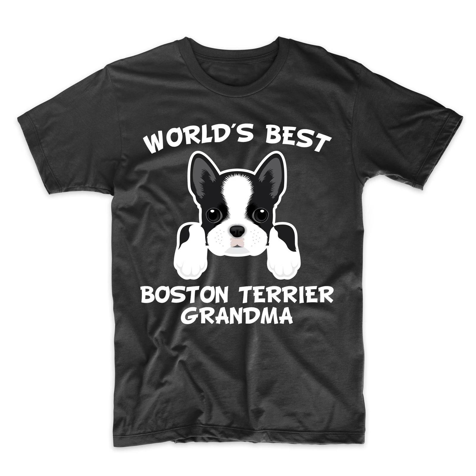 Boston Terrier Grandma Shirt - World s Best Boston Terrier Grandma Dog Granddog M