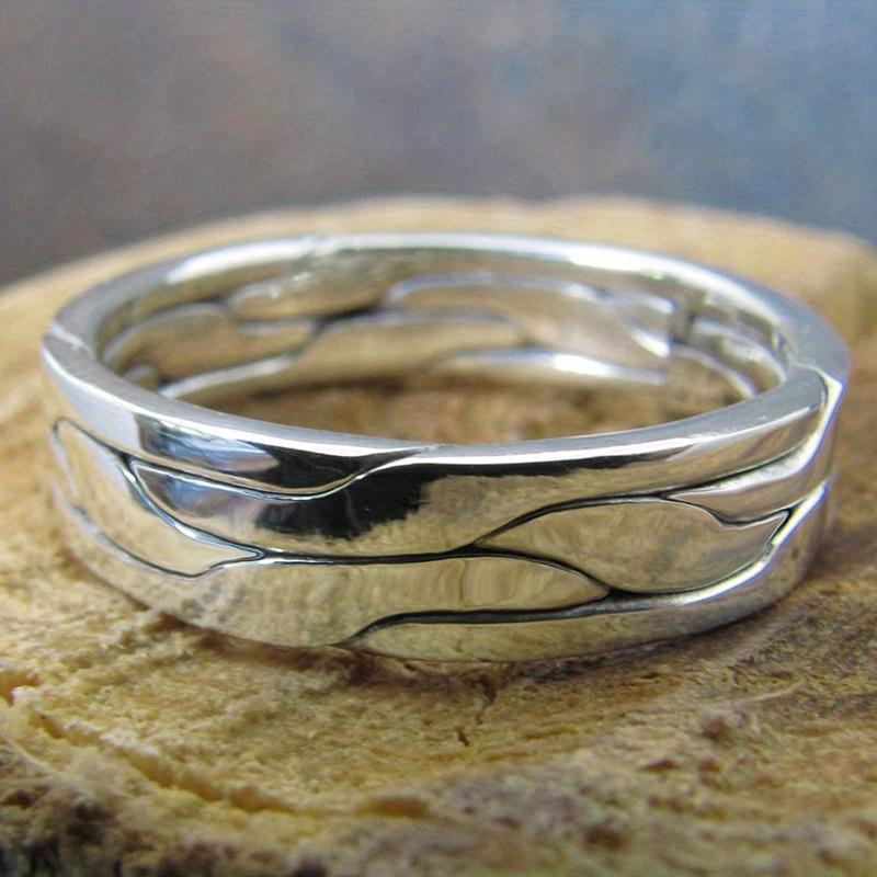 1pc Cool Style Retro Powerful Ring, Personalized Simple and Elegant Texture Ring, Fashionable Bracelet
