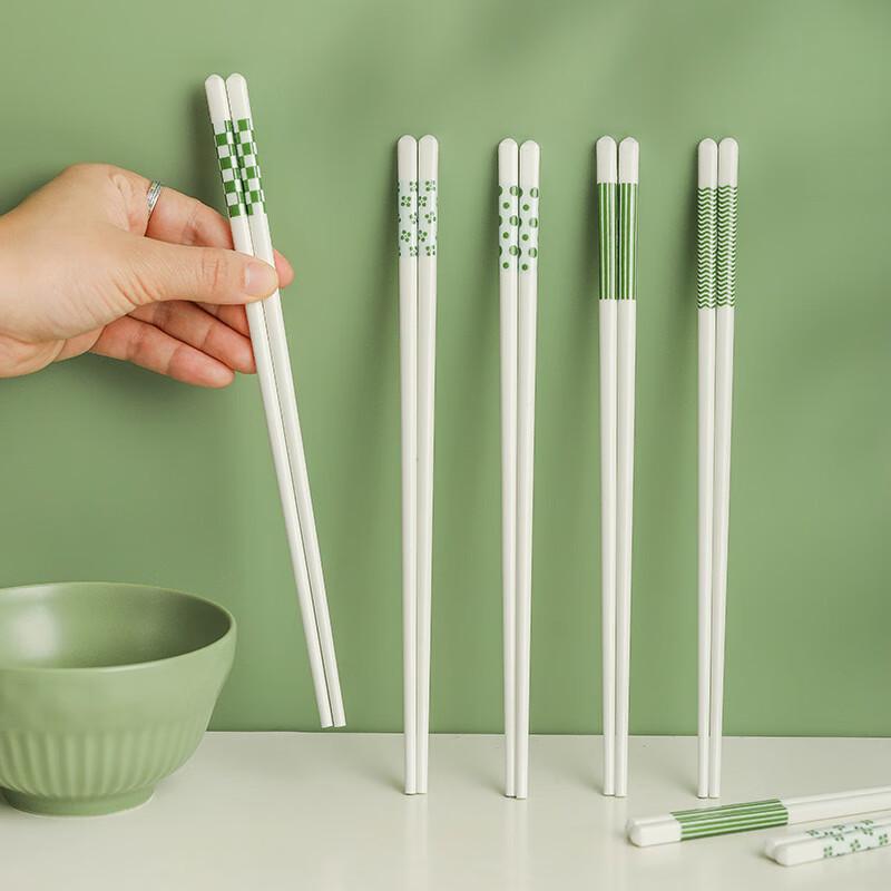 KANGMO Minimalist Ceramic Chopsticks Set - 5 Pairs
