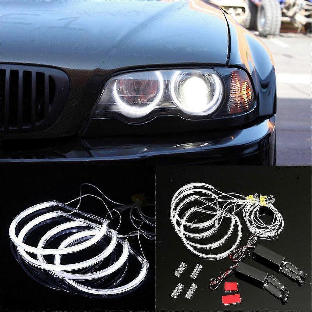 4x Ccfl Angel Eye Halo Led Ring Light White Non-Projector for E46 3 Series