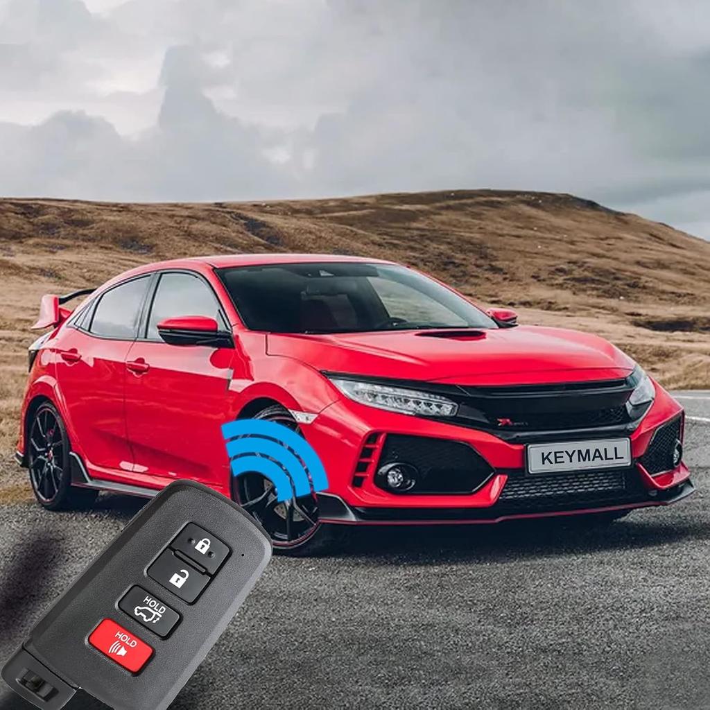 Car Key Fob Replacement Smart Remote Key for Toyota Highlander 2014 2015 2016 2017 2018  4 Buttons (FCC ID:HYQ14FBA P/N: 281451-2110 1551A-14FBA