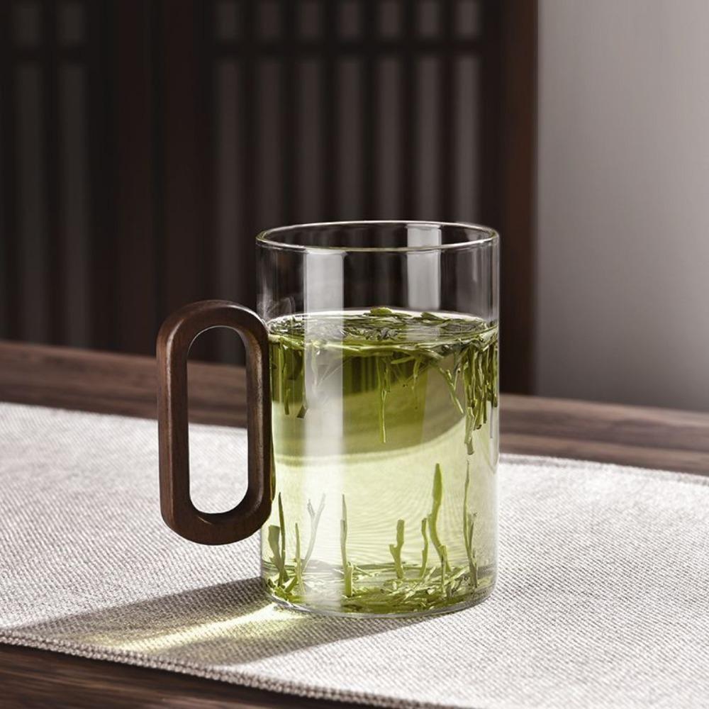 Heat-Resistant Glass Coffee Cup 350ml Mug INS Tea Cup Office