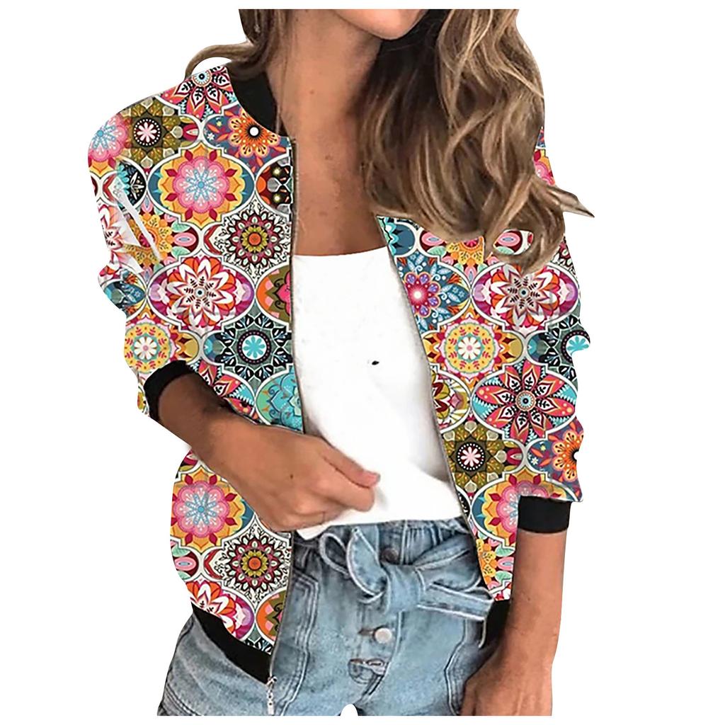 Damenmode mit langen Ärmeln, Reißverschluss, einfarbig, lässig, kurze Jacke, Mantel