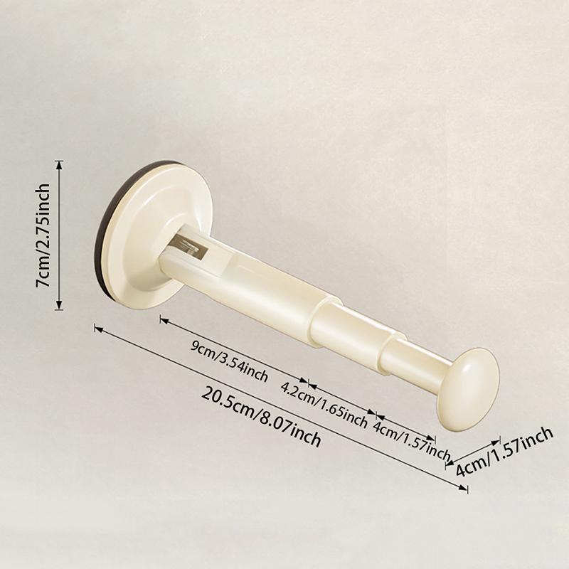 1pcs Folding Suction Cup Clothes Hanger Hanging Rod Storage Rack No Drilling Extendable Rod Wall Mounted Clothes Hanger