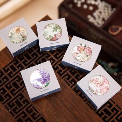 Parfum solide élégant pour femmes, baume aromatique pour le corps de style chinois, parfum floral de rose et de lavande, baume solide portable, fournitures de déodorant pour le corps