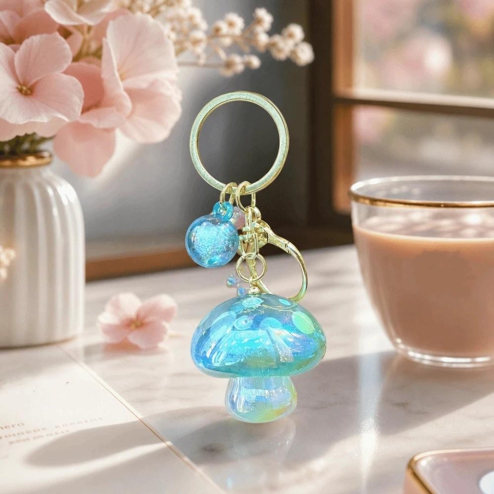 Ornaments Mushroom Pendant Colorful Bag Hanging Pendant Fashion Mushroom Keychain  Bag Decor