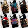 Samurai Japanese Warrior Mask Helmet Phone Case For iPhone 17 Air 16 Pro Max 15 14 Plus 12 13 Shell Cover Coque