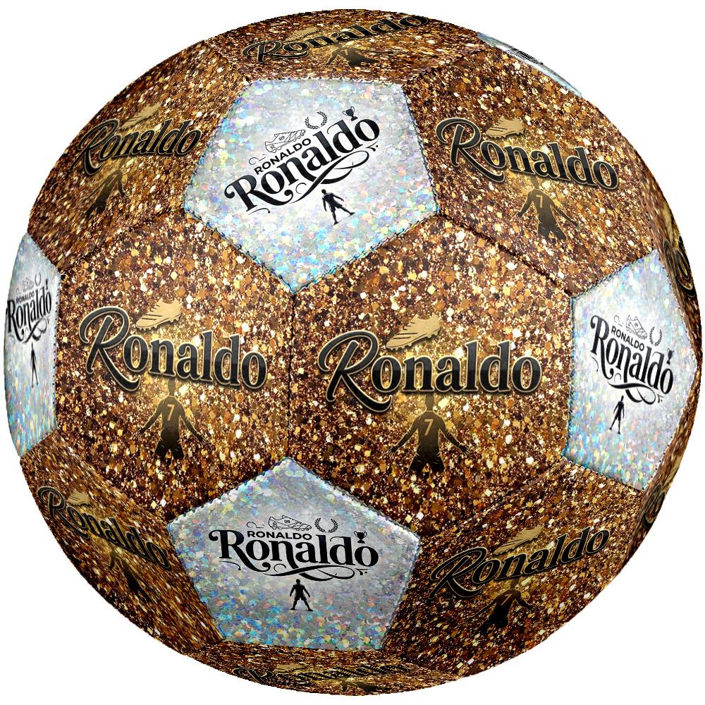Ronaldo's Golden Ronaldo Celebration Size 5 Soccer Football Machine Sewn Indoor/Outdoor Training and Matches Ideal for Soccer Enthusiasts