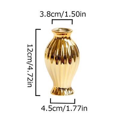 Hause Dekoration Europäischen Relief Muster Vase Gold Relief Vase Keramik Gold Kleine Vase