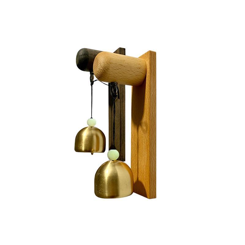 Ten Wood Entry Wind Chime Doorbell - Hanging Door Bell Reminder