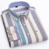 Men's Oxford Long Sleeve Shirt 100% Cotton Wrinkle Resistant & Breathable, Solid Plaid Striped Comfort Casual Button-down Shirts