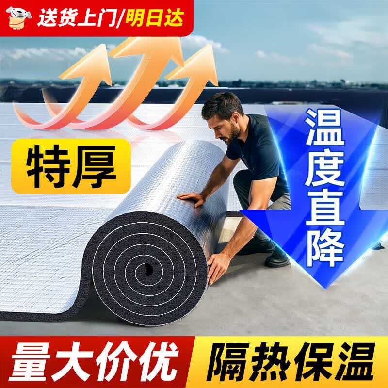 Mandeli Self-Adhesive Thermal & Sound Insulation Cotton with Aluminum Foil