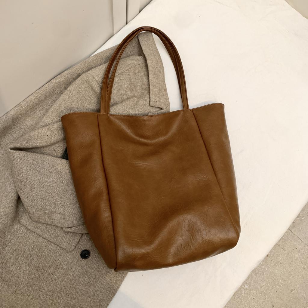 Women's Bag Large Capacity Shoulder Bags High Quality PU Leather Handbags and Purse Female Retro Tote Bags Commute sac a main