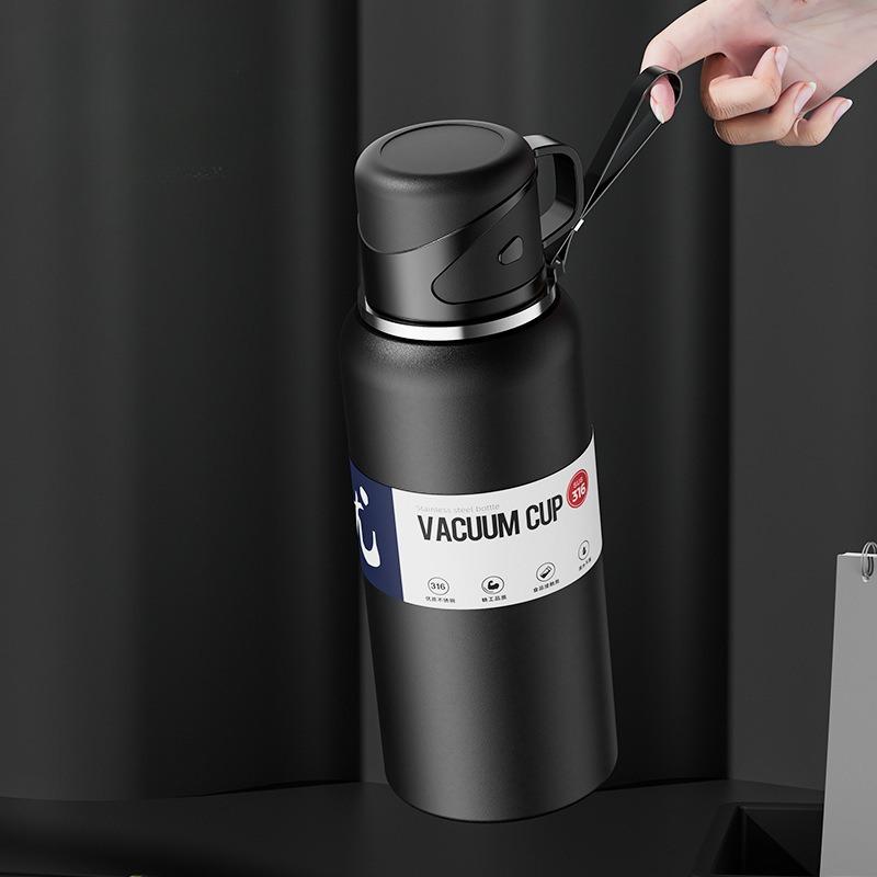 2L Large Capacity Stainless Steel Vacuum Flasks Hot Cold Drink Insulated Water Bottles Outdoor Portable Tea Separation Thermoses