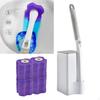 Disposables Toilet Brush and Holder Set Bathroom Maintenance Durability Practical Professional