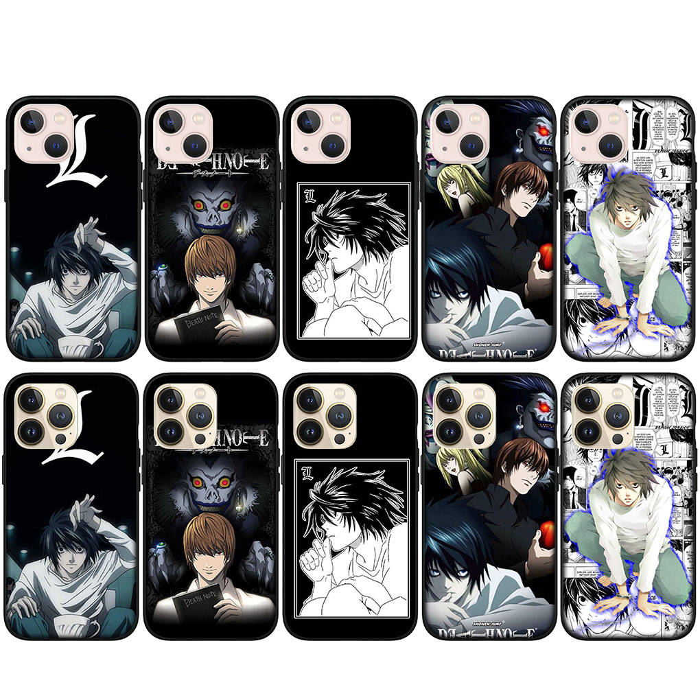 For iPhone 15 14 Xiaomi Redmi Note 13 12 11 Pro Max X 8 7 XR 9C Samsung Galaxy A24 A15 S24 S23 Huawei OPPO A38 Death Note L Mello L Lawliet Phone Case