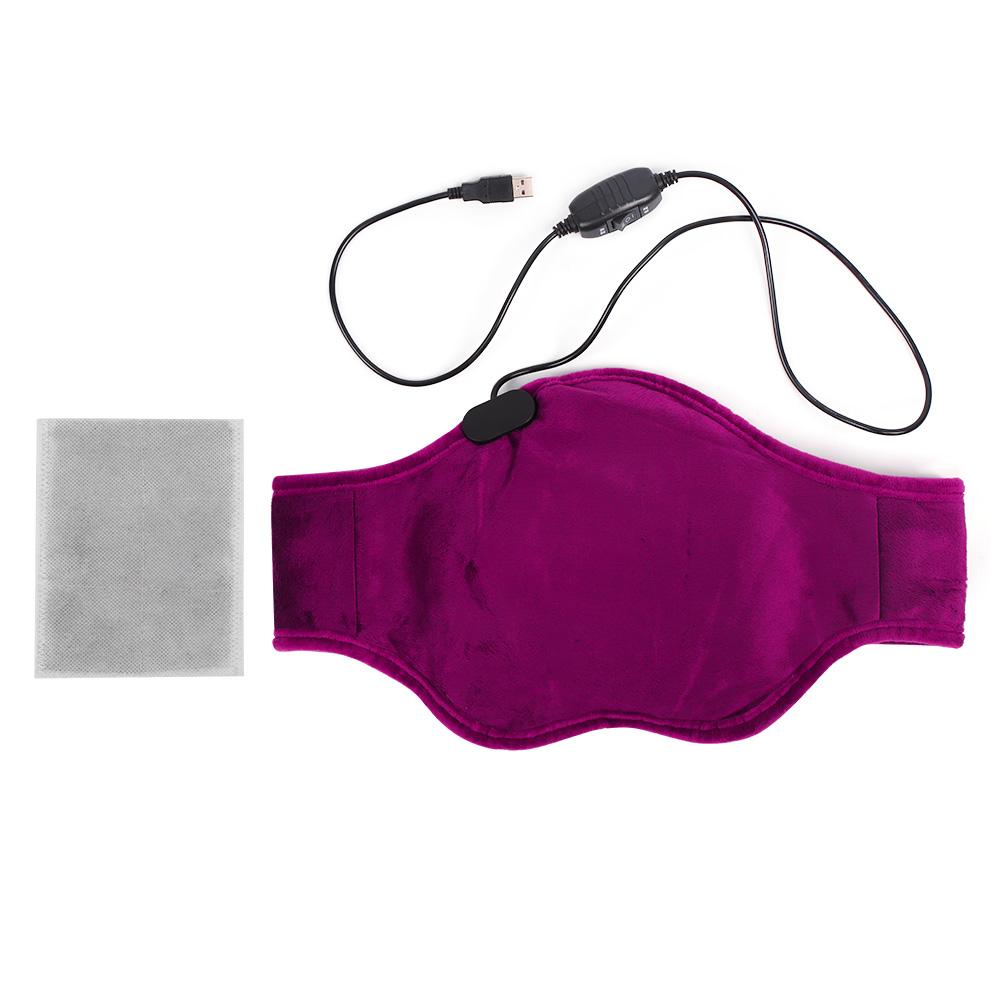 Electric USB Adjustable Moxa Waist Uterus Warmer Heater Brace Support Massage Pad
