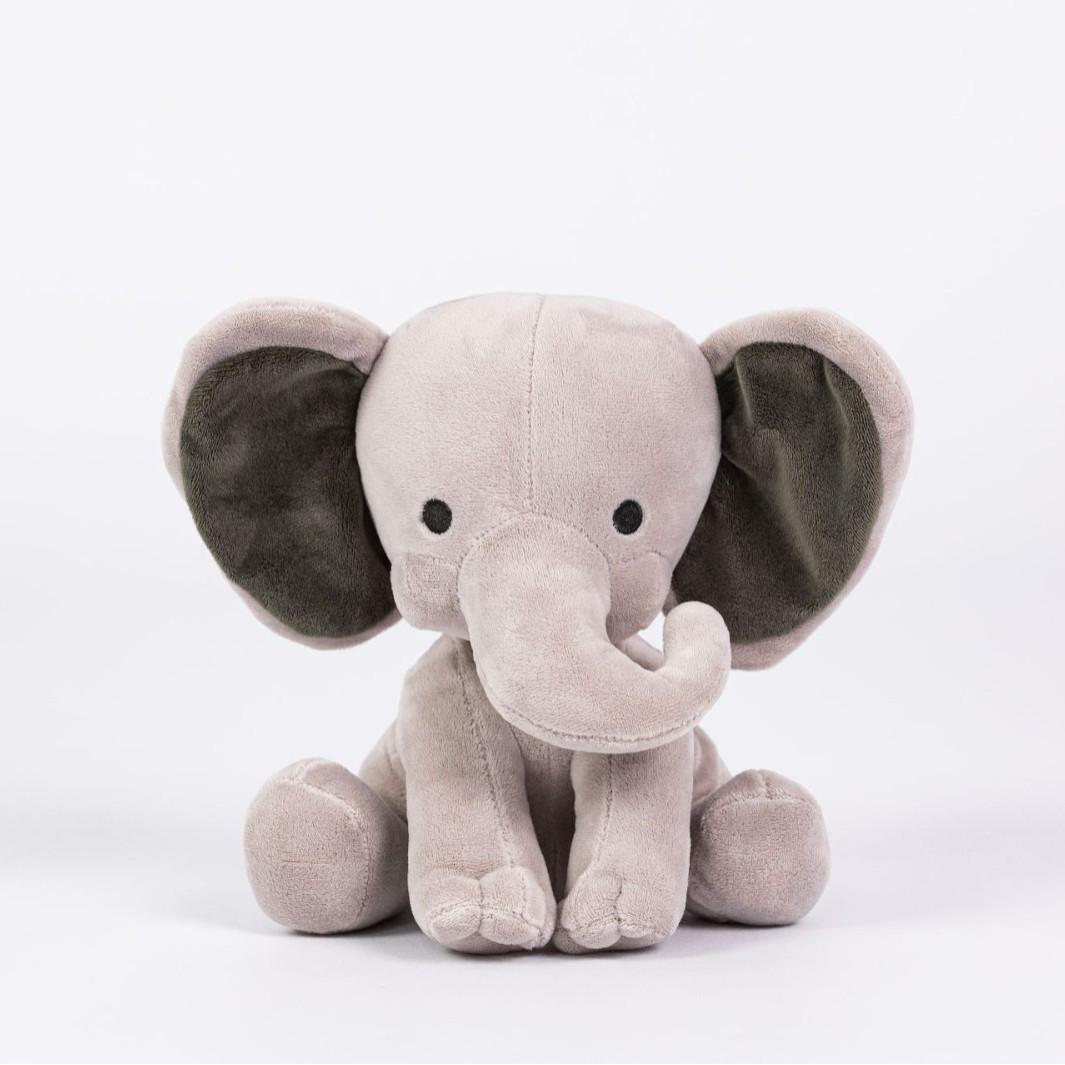 

New Ins-Style Simple Elephant Plush Doll Claw Machine Toy, Cute Gifts Seated Height 22cm