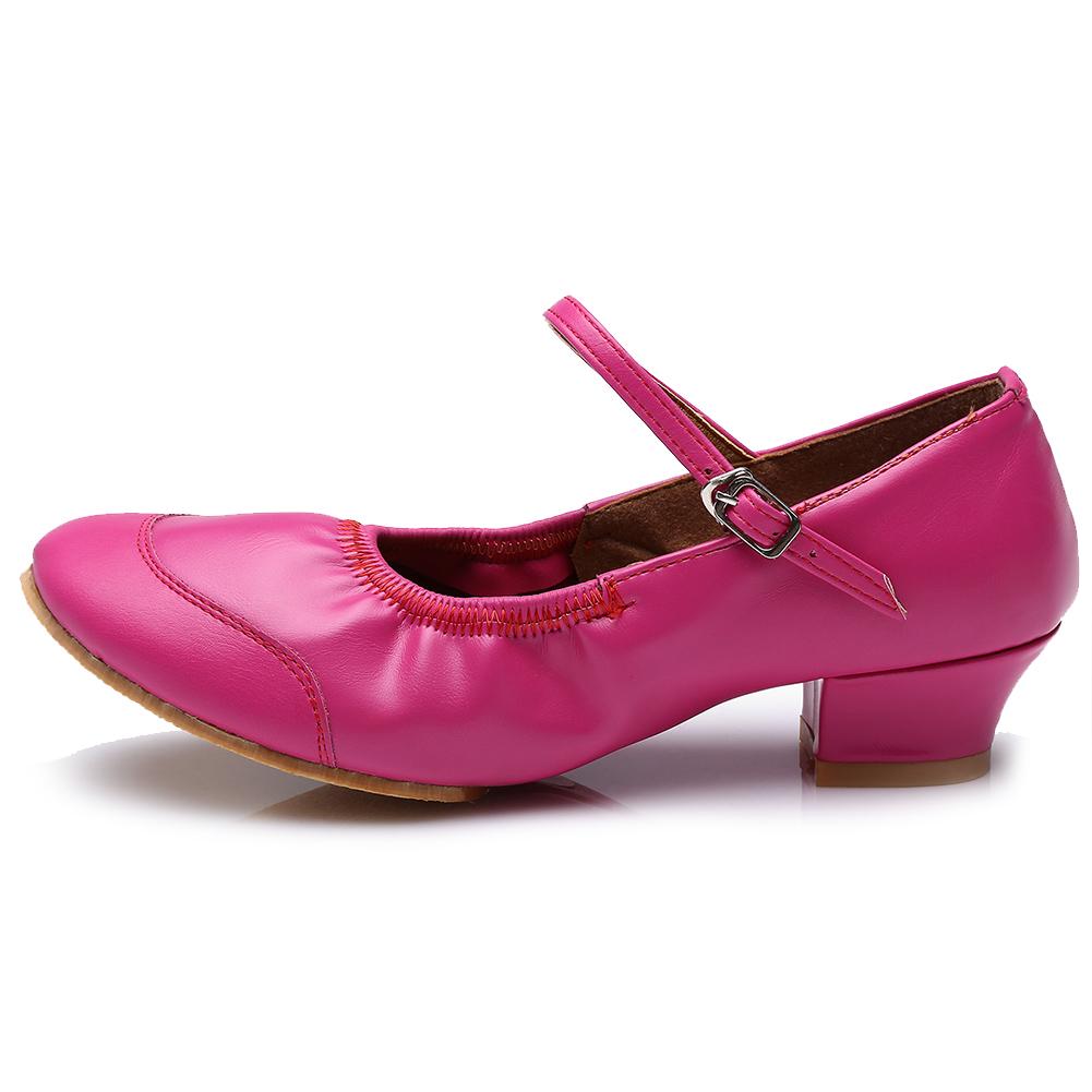 Neue Square Dance Schuhe Damen Moderne Stepp Latein Tanzschuhe für Damen Jazz Lederschuhe Mittlerer Absatz