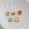 Gold-Plated Rose Clover Bow Spacer Bead for DIY Jewelry