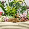 Resin Sika Deer Statue Ornament Deer Sculpture Cute Chinese Spotted Deer Model Mini Animal Statue for Park Lawn Multipurpose