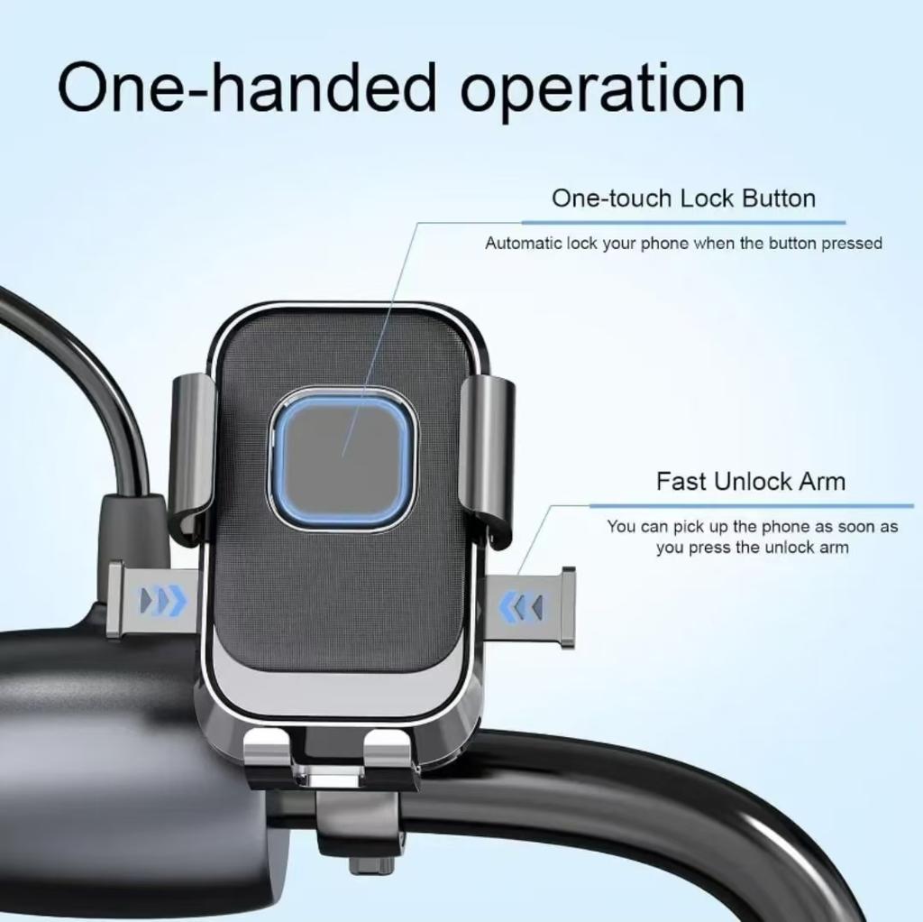 Motorcycles Bicycles CellPhone Holder Free Rotation Mobile Phone Navigation Bracket For Riding Shockproof For iPhone Huawei Xiaomi Samsung Stand
