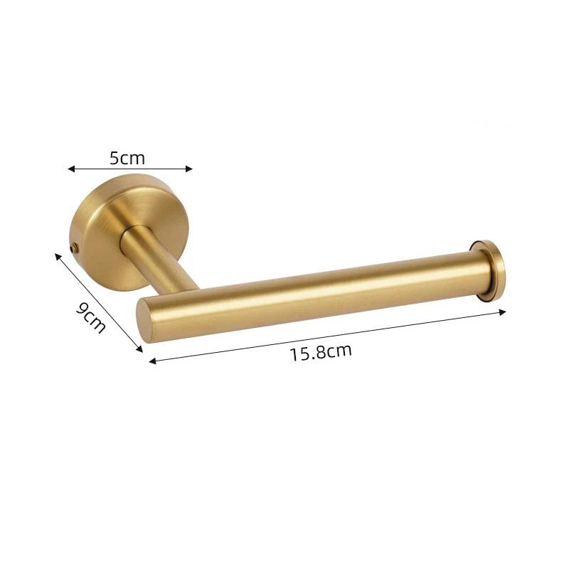 

2PCS SUS 304 Stainless Steel Toilet Paper Holder, Brushed Nickel Wall Mount Toilet Roll Holder, Rustproof Single Bar for Bathroom Kitchen Washroom 1PCS золотой