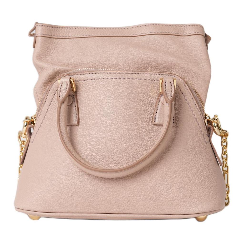 Maison Margiela 5Ac Frontnummer Signatur Etikett Ziegenleder Schulter-Tragetasche Damen Handtaschen Pink SB1WG0036P5348T4310