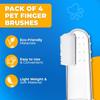 Dog Toothbrush Kit with Travel Cases – Silicone Finger Toothbrushes for Dogs & Cats – Pet Dental Care, Dog Teeth Cleaning, Fresh Breath