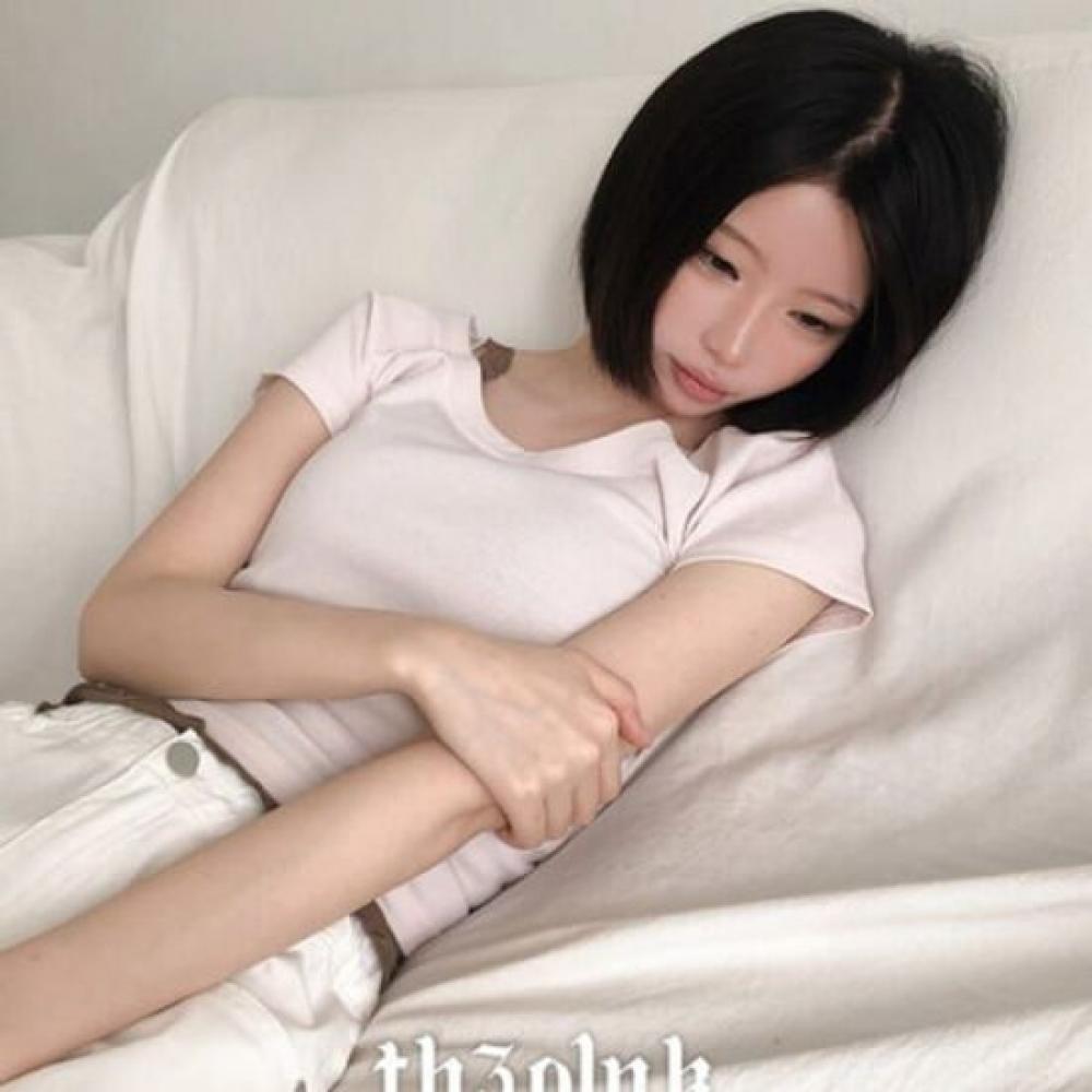 The Pink Women Naglan U Neck One Off shoUlder Basic T shirT