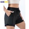 Women's Summer Quick Dry Sports Shorts High Waist Butt Lifting 2-in-1 Running Training Yoga Shorts
