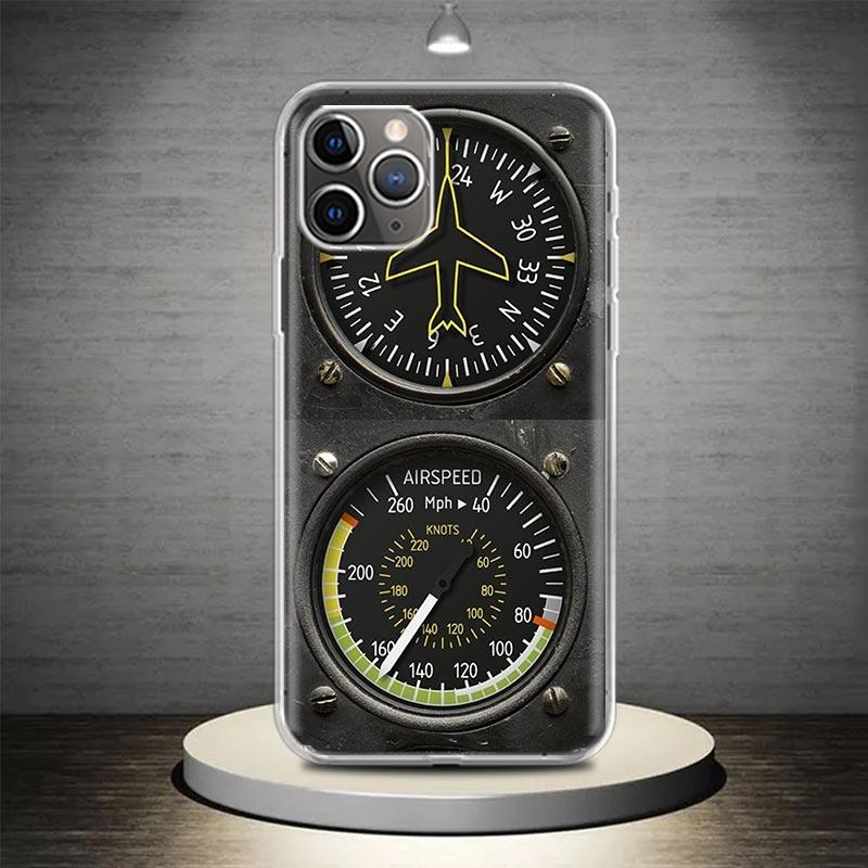 

Aviation Aeroplane Helicopter Cockpit Instrument Phone Case Cover For iPhone 17 Air 16E 16 15 14 Plus 13 Mini 12 Pro Max 11 7 SE iPhone 13 Mini