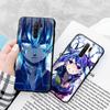 Schwarze Hülle für Xiaomi Redmi 13C Note 9 iPhone XR 7 8 14 15 11 12 13 X XS Pro Max Samsung A25 S23 S24 FE Ultra Plus Hatsune Miku Vocaloid
