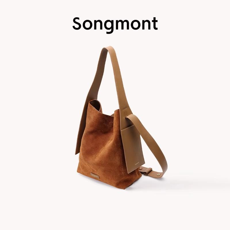 

Hanging ear tote bag New simple commuter suede medium and large versatile shoulder messenger bag