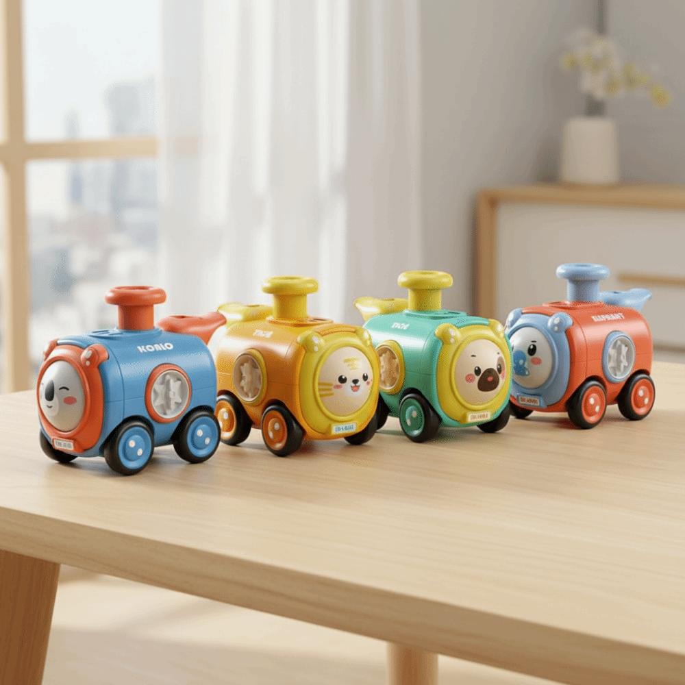 Cartoon Design Mini Car Toy Animal Model Cartoon Car Toy Parent-Child Interaction