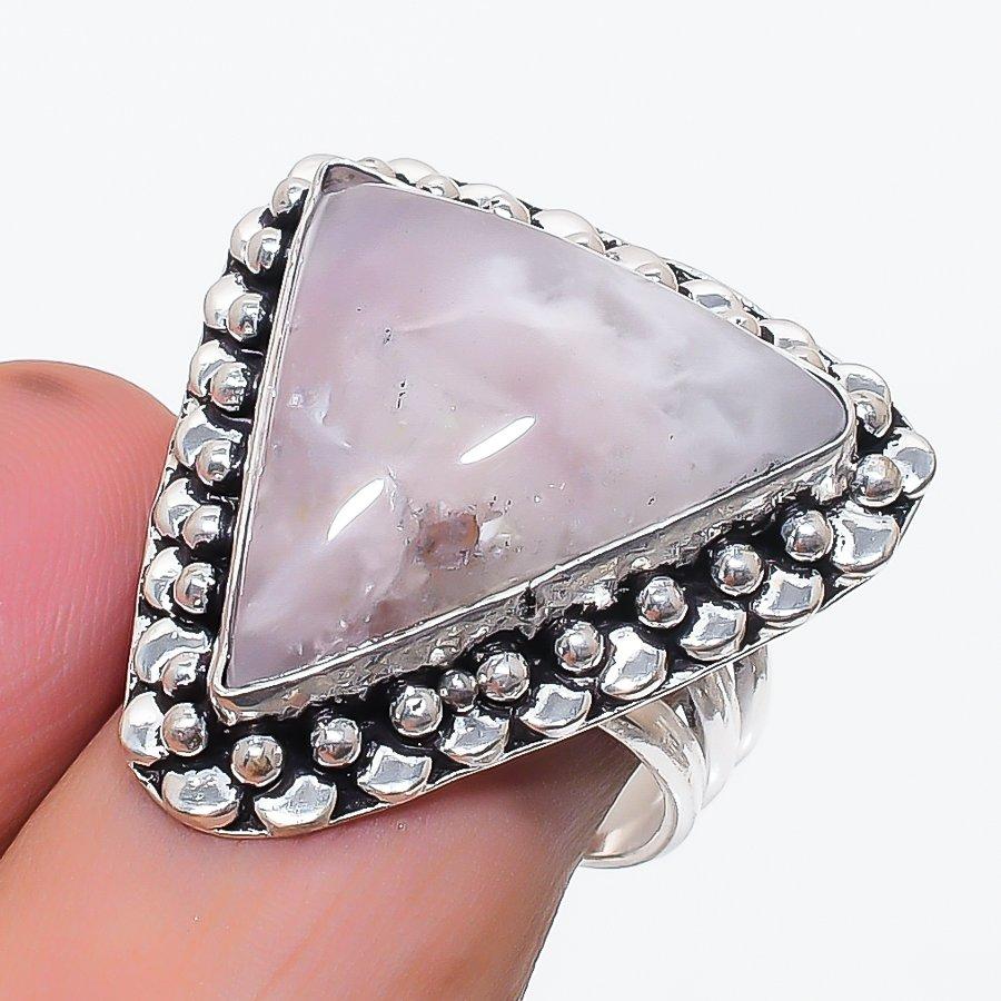 

Натуральный Лунный камень Драгоценный камень 925 Стерлинговое серебро Ювелирное кольцо Размер 8.5 S6E63