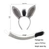 Children's Halloween Donkey Costume Set: Animal Ear Headband, Butterfly Bow, and Tail.