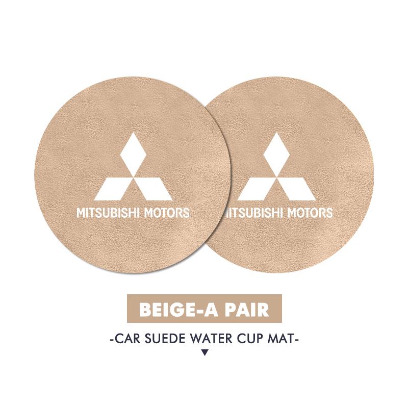 

2pcs Car Coaster Anti Slip Mat Water Cup Pad Accessories For Mitsubishi Outlander Lancer Eclipse Mirage Xpander Attrage