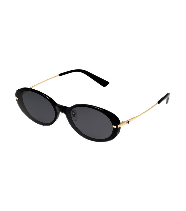 Heonteoaiweeo [Woman] Round Combination Clip-On Sunglasses - Black Htb27