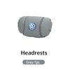 Car Leather Headrest Pillow Neck Lumbar Support Soft Lumbar Cushion Beige For Volkswagen VW Jetta Golf Beetle CC EOS MK2 MK4 MK5 HY3