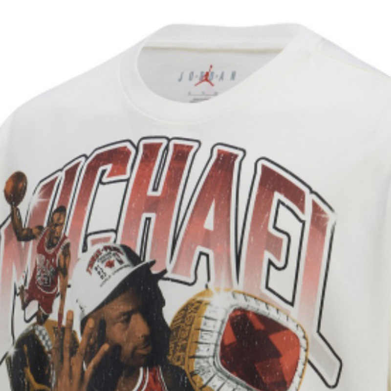 Jordan Flight Essentials Crew Neck American Vintage Loose Short Sleeve T-Shirt Men Tops Sail Campus-Red HM7132133