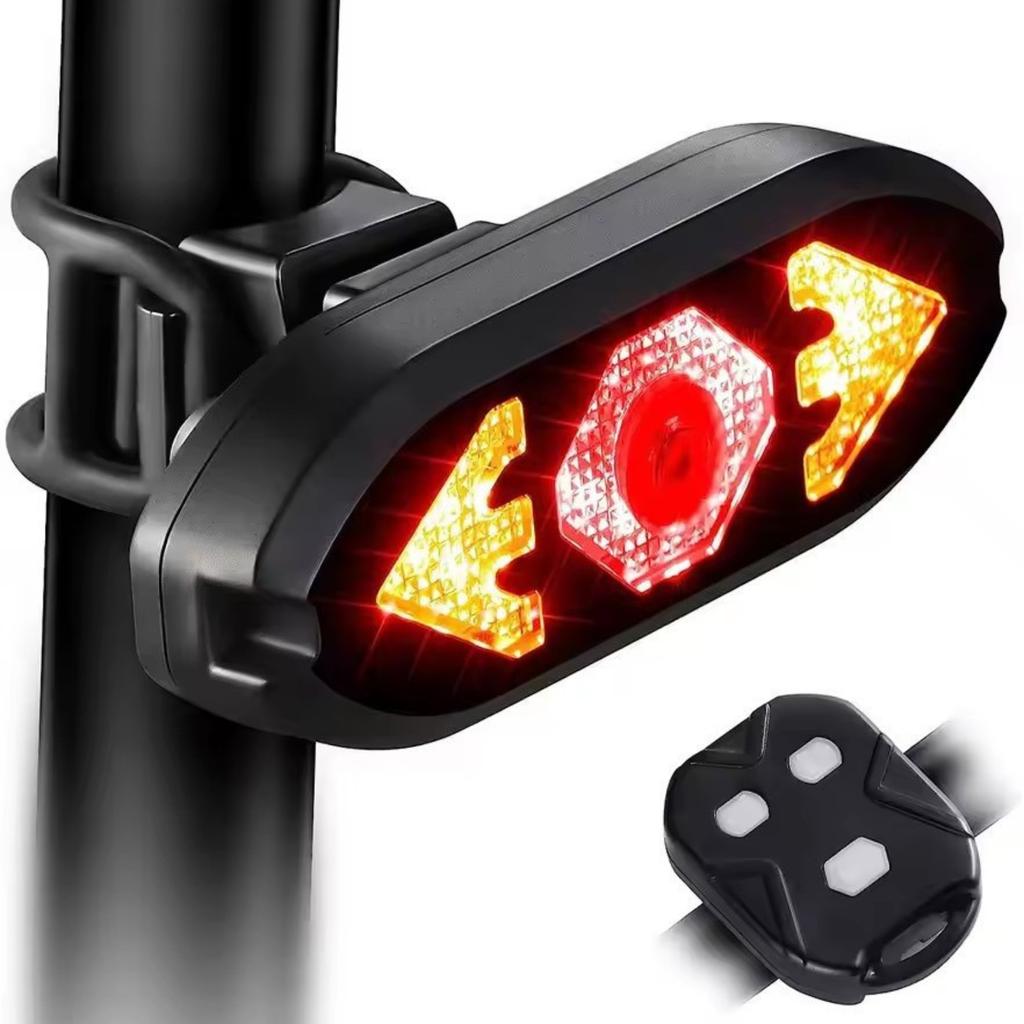 Fanale Posteriore Intelligente Con Telecomando Wireless e Suono, Fanale Posteriore Multifunzionale per Ciclismo Notturno