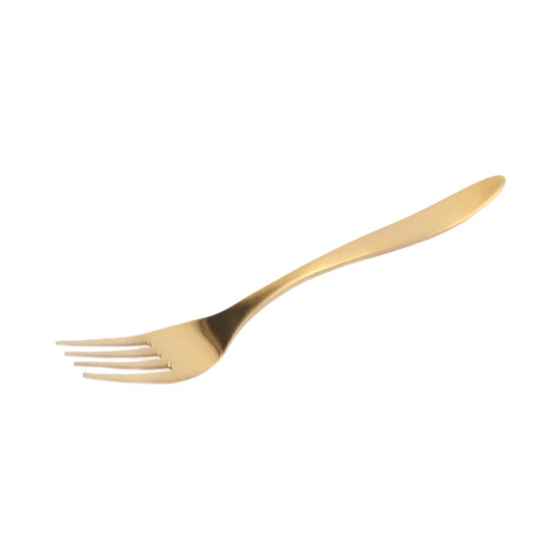 Gold Stainless Steel 6-Piece Cutlery Set: Steak Knife, Fork, Dessert Spoon, Coffee Spoon - Ideal for Western Cuisine and Hotels