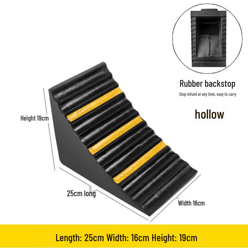 Portable Wooden Triangular Wheel Chock: Anti-Roll Stopper for Large Trucks and Cars.